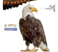 Bird Repel Scarecrow - PP 60cm Rope | Owl Scarecrow Pendant, Bird Scarer Bell Hanging Decor, Waterproof Garden Device | For Patio Balcony Garden Yard Outdoor Decoration Birds Control