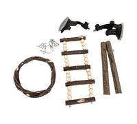 Bird Rope Ladder Toy, Interactive Suction Cup Cage Perch Climbing Activity, 12 inches Playground Swing Hammock with Rope, Fun Cage Accessory with Secure Grip, Indoor Outdoor Aviary