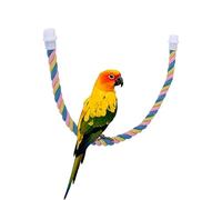 Bird Rope Parrot Swing Toy - Climbing Rope Perch, For Parrots Small And
