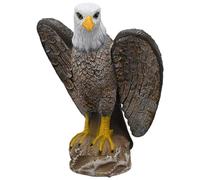 Bird Scare Devices Statue d'aigle réaliste de 43, 2 cm avec répulsif Anti-Oiseaux Amovible pour Jardin, Cour, Patio, pelouse, décoration de Dissuasion des Pigeons