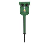 Bird Scarers for Outside - ABS Solar Powered Owl Shape 11x5.5x50cm | Ultrasonic Animal Device IP54 Waterproof | Outdoor for Garden Lawn Yard Fence Roof Porch Pool Area
