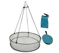 Bird Seeding Catcher Tray, Bird Feeder Tray, Outdoor Birdseed Hoop, Hummingbird Waste Holder, Space-Saving Balcony Patio Accessory, Hanging Seed Collector, Green/Grey Polyester