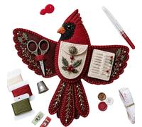 Bird Shaped Sewing Organizer Kit, Portable Felt Craft Pouch with Scissor Slot And Pad