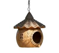 Bird Shelter, Roosting Box, Vintage Style, Hanging Chain, Nest for Wild Bir | Sturdy resin withstands rain, sun, and cold; vintage charm enhances any landscape; securely from branch, bracket, or wa