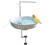 Bird Shower Bath 25cm Metal Bathtub With Spray For Small Pet Birds