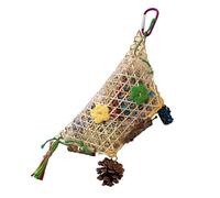 Bird Shredding Toys, Cage Shredding, Enrichment Chewing Game for Mental Exercise and Foraging, Colorful Wooden Paper Toy for Indoor Or Outdoor Aviary Play, 23x10x4cm