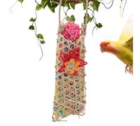 Bird Shredding Toys, Parakeet Foraging, Paper Shredder, 1.97x3.15x7.87 inches, Colorful Rope Swing Perch Stand, Cage Accessories for Lovebird Budgies, Indoor Chewing Play Use