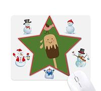 Bird Smile Face Chocolate Sweet Ice Cream Christmas Snowman Family Star Mouse Pad