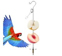 Bird Snack Stick - Hanger cadeau aviaire durable, outil d'alimentation complémentaire à plumes, distributeur de nutrition en acier inoxydable, accessoire d'alimentation monté sur cage pour