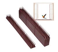 Bird Spikes - 12 Pieces Anti Bird Fence Spikes | Cuttable Defender Strip for Pigeons Squirrels Raccoons | Outdoor Animal Guard for Garden Yard Balcony Roof Fence Railings