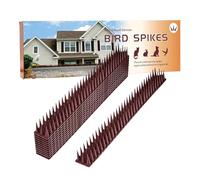 Bird Spikes, Animal Stopper, Cuttable Defender Strips,4.13x1.85x17.13 inches, Easy Installation, Weather Resistant, Solution for Pigeons Squirrels Raccoons Yard Garden Balcony