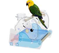 Bird Stand, Acrylic Parrot Perch for Training and Play, Non-Slip Taming Equipment for Conure Cockatiel Finch Canary Macaw Cockatoo Parakeet and Small to Large Pet Birds 9.84x8.27x7.48 inches