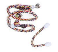 Bird Stand Corde Colorful Corde Bird Bird, 2pcs Perroquet Swing Cotton Corde Bell Mestiage Jouet, Conception de Corde en Spirale pour Coordination, équilibre, adapté aux Cages