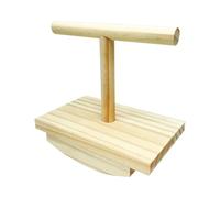 Bird Stand, Parrot Stand, Wooden Toy Training Station, Swinging Interactive Perch for Desk Window Outdoor Use, Birdwatching Monitor Accessory, 5.51x3.54x5.31 inches