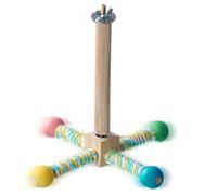 Bird Stand Perch, Rotating Parrot Perch, Parakeet Exercise Training Branches for Cage Accessories, Healthy Paw Grinding, 7.09x7.09x5.91 inches, 200g, Wooden Material