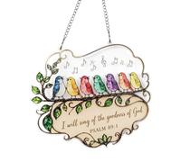 Bird Suncatcher - Pet | Stained Glass Songbird Garden Wall Decor