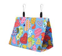 Bird Suspendu Tente Triangulaire Toile colorée Perrottes Lit de Maison avec Crochets pour Le cachat à Poche (17 * 11 * 15cm)