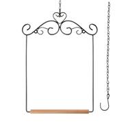 Bird Swing - Durable Perch Stand | Wooden Playground Toy Swing Stand | Hummingbird Swings | Birds Cage Swwing Toy Suitable for Bird Cage Decor Training and Entertainment