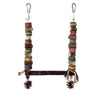 Bird Swing, Hangable Cockatiel Cage Toy, 16.54x9.84x0.39 inches Interactive Chewing Pendulum for Parrots, Parakeets and Garden Birds, Fun Enclosure Accessory Active Play