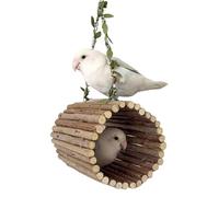 Bird Swing - Hangable Wooden Swings Bird Hammock Cave | Birds Toys | Hangable Wooden Cave for Play Enrichment Cage Chewing Resting Sleeping Parakeet Cockatiel Finch