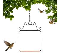 Bird Swing - Metal Frame Perch, Decorative Hummingbird Outdoor Swing