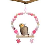 Bird Swing Toys, Chewing Standing Perch Swing, 7.09inch Rocking Gym Cockatiel Lovebird, Cage Accessories for Balance, Exercise, Training, Entertainment