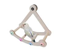 Bird Swing Toys, Rotating Bird Hammock, 9.45inch Safe Natural Material, Engaging Chick Activity, Wooden Perch Toy for Parrot Cage, Cockatiel, Conure, Parakeet