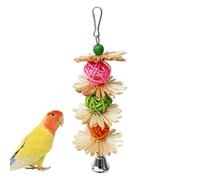 Bird Toy Hammock - Bird Parrot Chewing Toy | Birdd Chew Toys | Multicolored Wooden Blocks Tear Toys Best Birds Toyy for African Grey Parrot with Metal Hook
