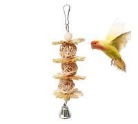 Bird Toy Hammock - Bird Parrot Chewing Toy | Birdd Chew Toys | Multicolored Wooden Blocks Tear Toys Best Birds Toyy for African Grey Parrot with Metal Hook