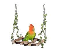 Bird Toys for Parakeets - Feathered Creature Playground, Parrot Activity Center, Winged Animal Gym | Natural Timber Climbing Gear for Aviary Enclosure Nesting Habitat Birdhouse Zoo Sanctuary Loft
