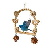 Bird Toys for Parakeets - Wooden Chewing Perch Cage Accessories - Chew Toys Perch Stand Lovebirds African Grey Cockatoos Finches Cockatiels Mynah Macaw
