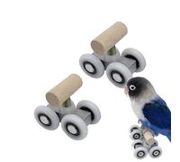 Bird Toys for Parrots, Educational Parrot Roller Skates, Adjustable Hobby Exercise Tools, Interactive Entertainment Set for Conures Lovebirds Small Birds