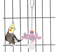 Bird Toys, Spaceship Shape Rattle Parrot Toy, Stimulating Chewing and Interactive Activity, Pet Supplies for Budgies, Lovebirds, Parakeets, Macaw, Fun Enrichment for Small Birds