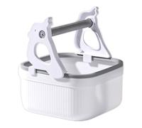 Bird Training Perch Stand, Desktop Parrot Play Gym with Toilet Bucket, Bite-Resistant Claw Grinding Pole, Ideal for Budgies, Cockatiels, Parakeets, Sparrows, Indoor Desktop Interaction, 16.5x16x16cm