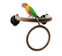 Bird Training Perch Suction Cups, Interactive Parakeet Swings | Parrot Window Perch for Car, Floor Tile, Viewing, Watching, Outside, Apartment, House, Balcony, Mirror