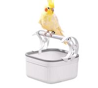 Bird Training Stand, Cockatiel Playground Rest Shelf, 6.69x6.3x6.3 inches Portable Bird Perch, Parrot Game Stand with Removable Box, Interactive Play Gym for Parakeets, Budgies