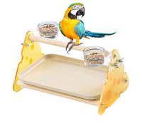 Bird Training Stand, Parrot Exercise Gym, Desktop Playpen, Removable Tray Design, Durable Wood Frame, 1PC, for Conures, Budgies, Parakeets, Lovebirds, Finches More