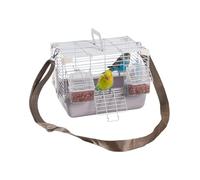 Bird Travel Cage - ABS Iron 27x20x20cm | Portable Bird Cage, Small Pet Carrier with Handle for Cockatiels Budgies Finches Transport Travel Cages | for Outdoor Trips Vet Visits Home Use