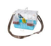 Bird Travel Cage, Bird Habitat, 10.63x7.87x7.87 inches Heavy Duty with Handle, Portable Carrier for Cockatiels, Peony, Budgies Pearl Munias, and Other Small Avian, Pets on The Go