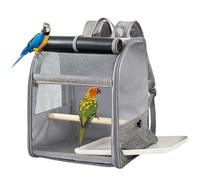 Bird Travel Carrier Backpack with Stand and Tray, Portable Parrot Carriers | Small Birds Bag with Perch & Breathable Mesh Windows, Outdoor Hands Free Lovebird Knapsack Cage for Vet Park(Only Bags)