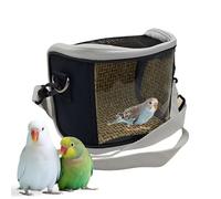 Bird Travel Carrier - Lovebirds Outdoor Carrying Cage, Lightweight Parrot Transport Box with Sturdy Handle and Ventilated Mesh, Ideal for Macaw Conure Budgies Pet Parents Traveling Vet Visit Moving Ho