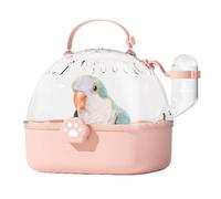 Bird Travel Carrier, Small Pet Transport Cage, Compact Portable Case, Ventilated Design, Water Bottle Included Lightweight Durabless for Parakeets and Small Birds, 18.4x16.3x17cm Multicolor