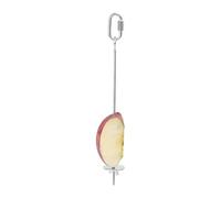 Bird Treat Skewer,Stainless Finch Fruit Holder Stick | Quick Installation Parakeet Food Holder - Robust Material for Cage Macaw Parakeet Cockatiel Conure Finch Lovebird Cockatoo