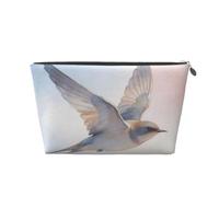 Bird Wash Art Trousse de maquillage de voyage en cuir étanche | Cuir PU imperméable. Fermeture éclair lisse. Légères.