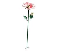 Bird Water Feeder - 27.95 inches Iron Garden Stake, Outdoor Bee Drinking Station, Metal Yard Decor | Butterfly Flower Water Cup, Wildlife Hydration Bowl for Yard, Patio, Lawn, Balcony, Porch and Farm