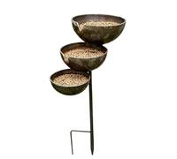 Bird Water Feeder 61cm Iron 3 Tier Antique Garden Patio Stand