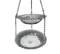 Bird Water Feeder, Small Bird Bath, Yard Decoration for Feeding and Drinking, Garden Outdoor Pavilion, Patio Deck, Indoor Cage, Trellis, Birds Pool, 9.25x9.25x2.76 inches