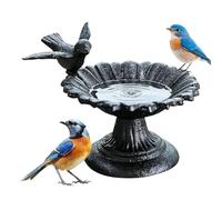 birdBath for Outside - 13×12cm Iron Birdfeeder Bowl, Hanging Garden Water Basin | Rustic Metal birdBath Decor for Patio, Backyard, Balcony, Lawn and Courtyard, Outdoor birdWater Dish for Small Bir