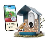 Birdbuddy Pro Station d'alimentation intelligente pour oiseaux avec caméra sans énergie solaire - Identification des oiseaux IA - Photos 5 MP - Caméra vidéo HD 2K - Vidéo ralenti - Mise au point 6,6
