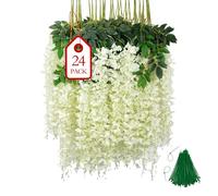 BIRDDIE 24 Pièces Fleur Artificielle Deco Glycine Fleurs Artificielles Tombante pour Décoration du Mariage Fête Jardin